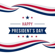 Happy Presidents Day Design Concept With Simple Flag Isolated Background