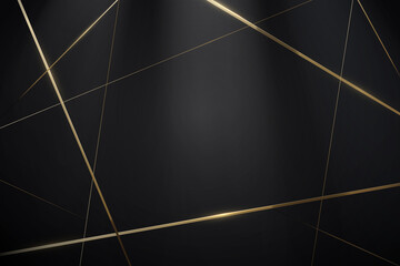 Wall Mural - Abstract Black and gold lines with a luxury background. Vector illustration