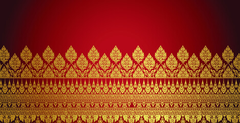 Modern line Thai pattern traditional concept The Arts of Thailand