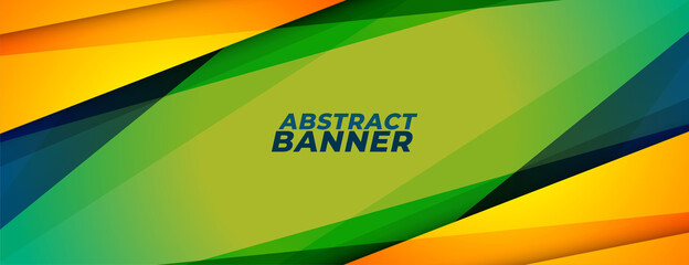 Sticker - abstract sports style banner with geometric shapes