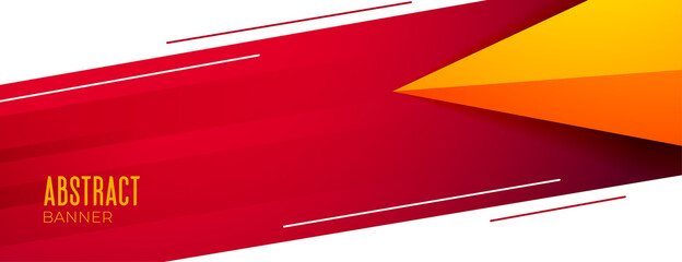 Wall Mural - stylish red white and yellow abstract banner design