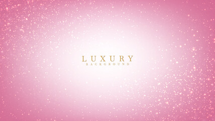 Golden light on pink background, luxury concept, vector dotted illustration.