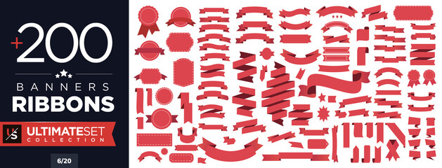 Wall Mural - ribbons - ultimate set 6