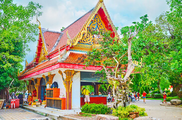 Sticker - Religious goods store in Wat Chalong complex, Chalong, Phuket, Thailand