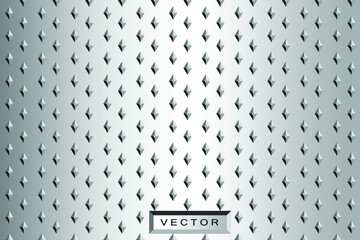 Wall Mural - Metallic vector background with diamond pattern