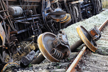 Site Of A Train Derailed Accident