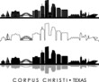 CORPUS CHRISTI Texas SKYLINE City Silhouette
