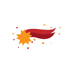 Wall Mural - Isolated space comet icon. Shooting Star - Vector illustration