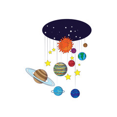 Wall Mural - Isolated solar system icon - Vector illustration design