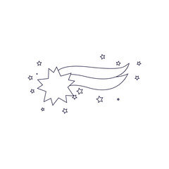 Wall Mural - Isolated space comet icon. Shooting Star - Vector illustration