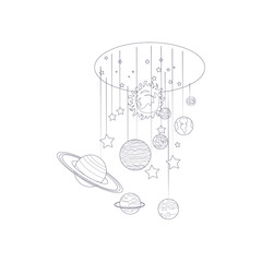 Wall Mural - Isolated solar system icon - Vector illustration design