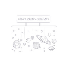 Wall Mural - Isolated solar system icon - Vector illustration design