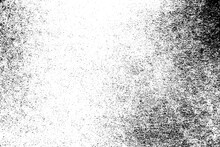Black Splatter Vector Overlay Texture. Subtle Grain Grunge Pattern Of Craft Paper Isolated On White Background
