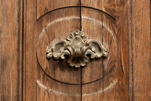 Detail Of Ornate Metal Door Knocker