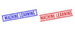 © Tensor Designs - MACHINE LEARNING rubber overlays with grunge texture. Vectors designed with double lines, in blue and red colors. Tag placed inside double rectangle frame and parallel lines.
