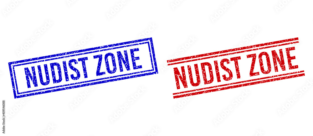 Vector de Stock NUDIST ZONE stamp seal watermarks with distress style ...