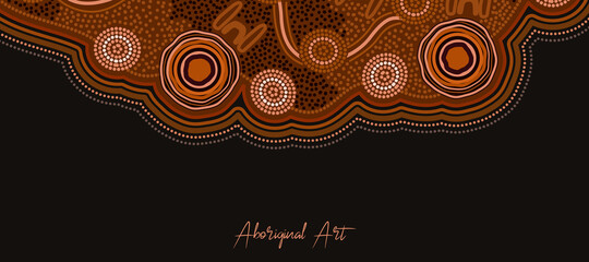 Aboriginal dot art banner