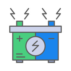 Wall Mural - Battery icon vector