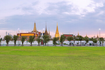 Landmark of Bangkok city Temple of the Emerald Buddha Bangkok