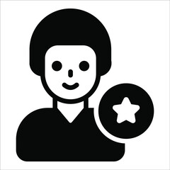 Wall Mural - sale man vector glyph icon, shopping and discount sale icon.