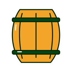 Canvas Print - wooden beer barrel flat style icon