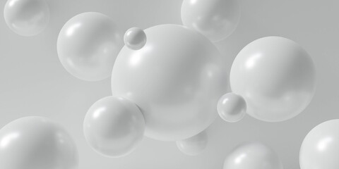 3d white ball bubble on background abstract. 3d rendering design.