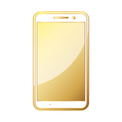 Wall Mural - phone icon. gold smartphone icon. vector illustration.