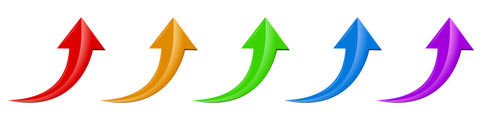 Wall Mural - arrow icon. set of up arrows. vector illustration.