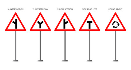 Wall Mural - Traffic signs with their meanings
Traffic Signs. Cautionary signs