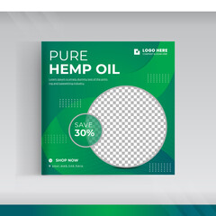 Hemp product social media post template