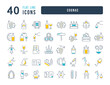 © M.Style - Set of linear icons of Cognac