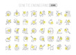 © M.Style - Set of linear icons of Genetic Engineering