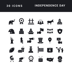 Poster - Set of simple icons of Independence Day