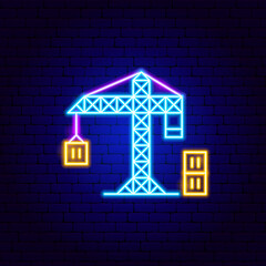 Sticker - Cargo Crane Neon Sign