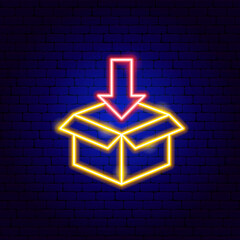 Canvas Print - Box In Neon Sign