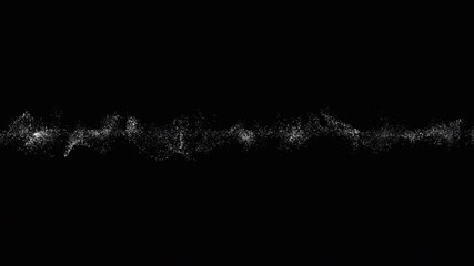 Wall Mural - dynamic animated white swirl wave particle or particular motion abstract and background