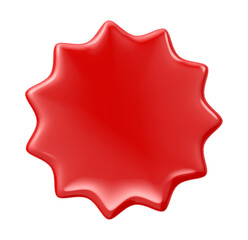 Wall Mural - 3d tag for price and new collections. Tag isolated on white background. 3d illustration.