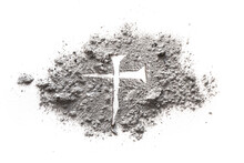 Nail For Jesus Cross And Crucifixion As Symbol Of Calvary, Pain And Suffering Of Son Of God On Good Friday, Ash Wednesday, Lent, Good Week And Easter, Made Of Ash Or Dust