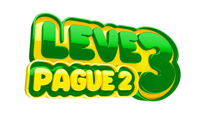 Poster - Label for marketing campaign in Brazil. The name Leve 3 Pague 2 means buy 3 Pay 2. 3d Illustration