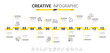 © auchara - timeline design template with 13 label, Vector. can be used for workflow layout.