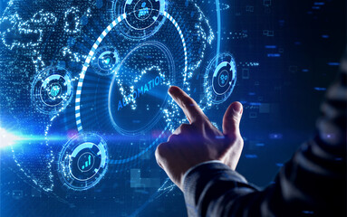automation software concept as an innovation. business, technology, internet and network concept.