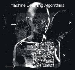 Wall Mural - pixelated and glitched portrait of android human, supreme artificial intelligence. generative comput