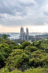 Canvas Print - Gratte-ciels dans le baie de Singapour