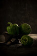 grüne Paprika Moody and dark food Fotografie