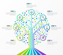 Infographic Design Template. Technology Concept With 7 Steps