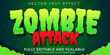 Zombie Horror Text Effect, Editable Monster And Scary Text Style