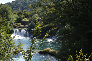 Krka National Park in Croatia. A beautiful park filled with waterfalls and lakes. 