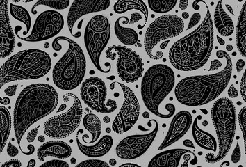 Aufkleber - Paisley ornament, seamless pattern for your design