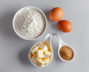 various baking ingredients