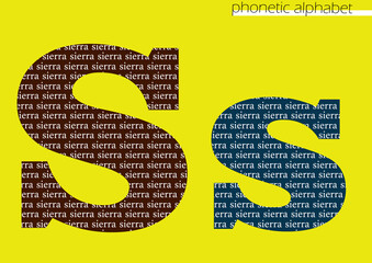 S (sierra) 3d illustration phonetic alphabet design for decoration with bright color